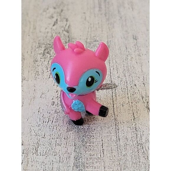 Mini pink blue glitter deer doll accessory pet toy figure - Picture 1 of 4